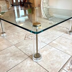 1970’s Pace Collection Lucite & Glass Coffee Table