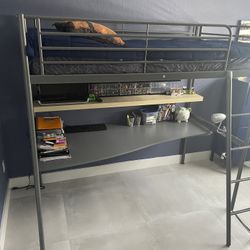 Loft Bed With Desk (Foam Memory Mattress Included) 