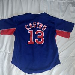 Majestic MLB Toddler Chicago Cubs Starlin Castro # 13 Player Jersey - Blue size 4T