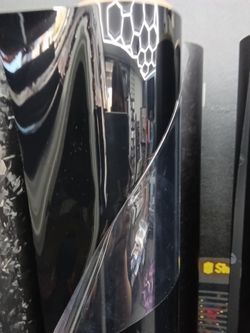 Gloss black vinyl wrap