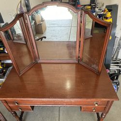 Antique Vanity And Chair Set