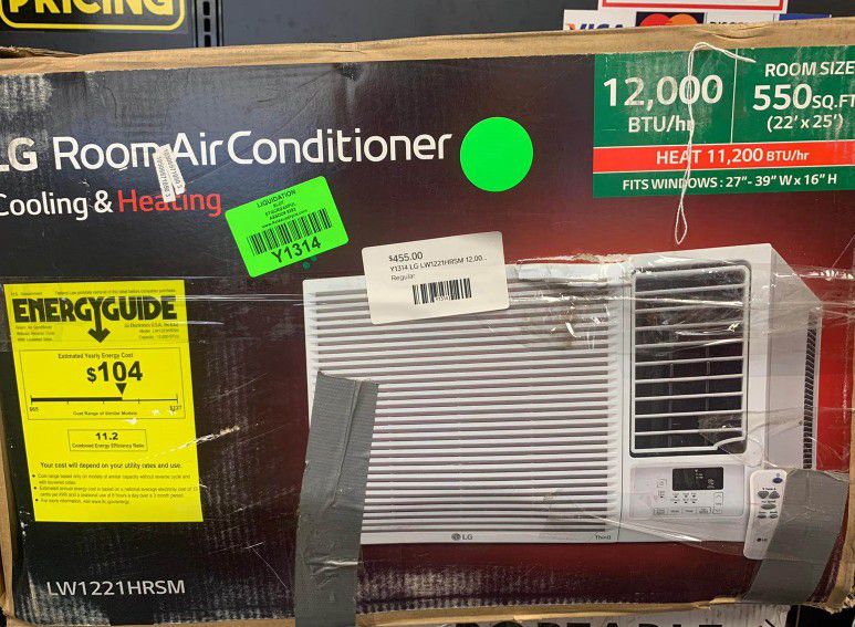 LG LWHRSM 12,000 BTU 230 Volt Window Air Conditioner