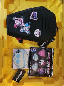 Loungefly MONSTER HIGH coffin mini backpack and extra coin purse