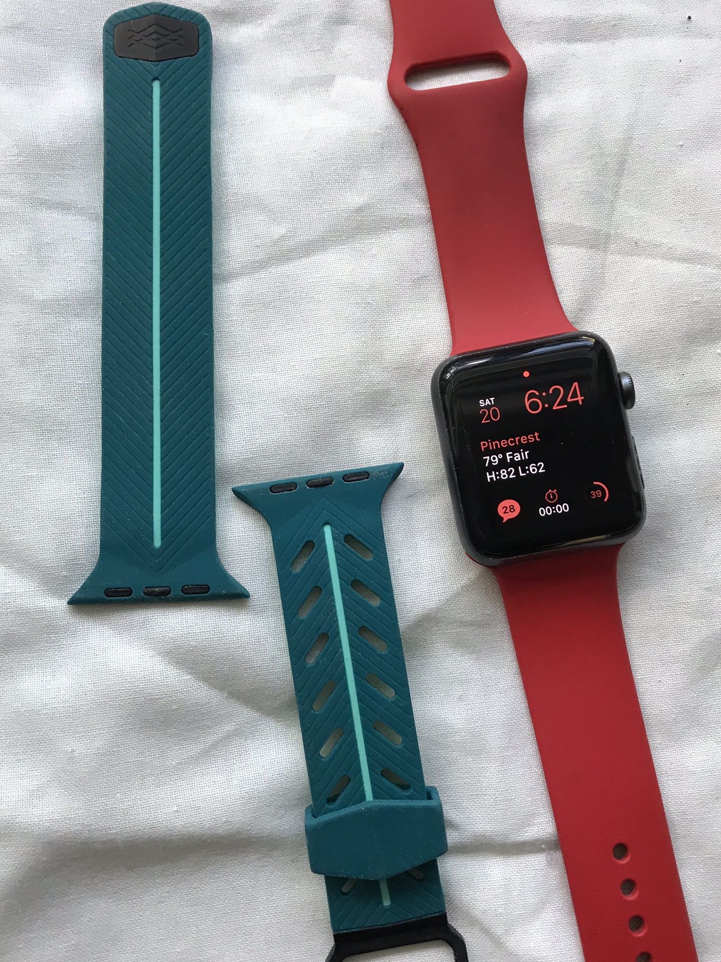 Apple Watch 2nd gen with 2 straps