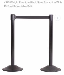 Stanchion With 13-Foot Retractable Belt