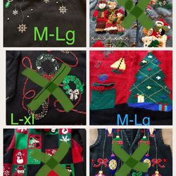 Lots Ugly Christmas sweaters (they’re Going fast)