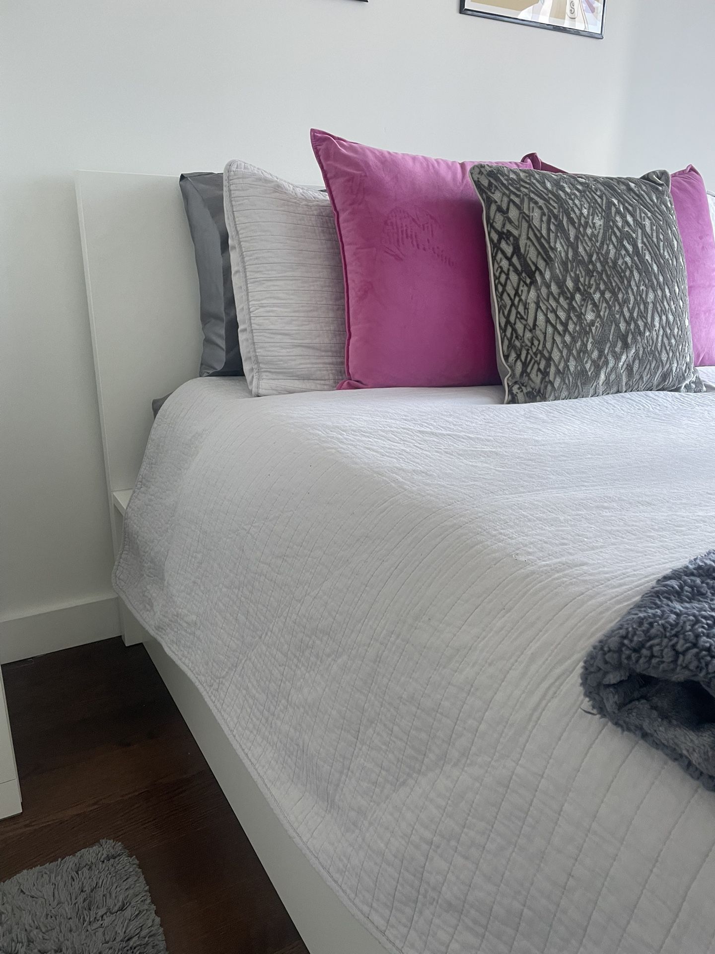IKEA Malm Storage Bed Frame Queen - White