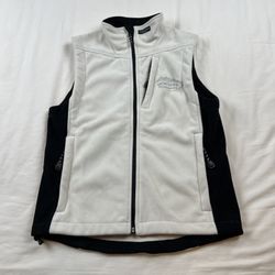 Montana Mountaineering Womens Colorblock Windblock Fleece Vest Zip Pockets Small