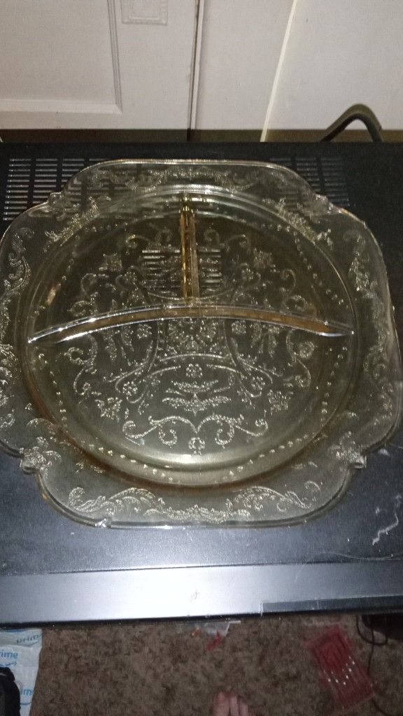Depression Glass Serving Tray