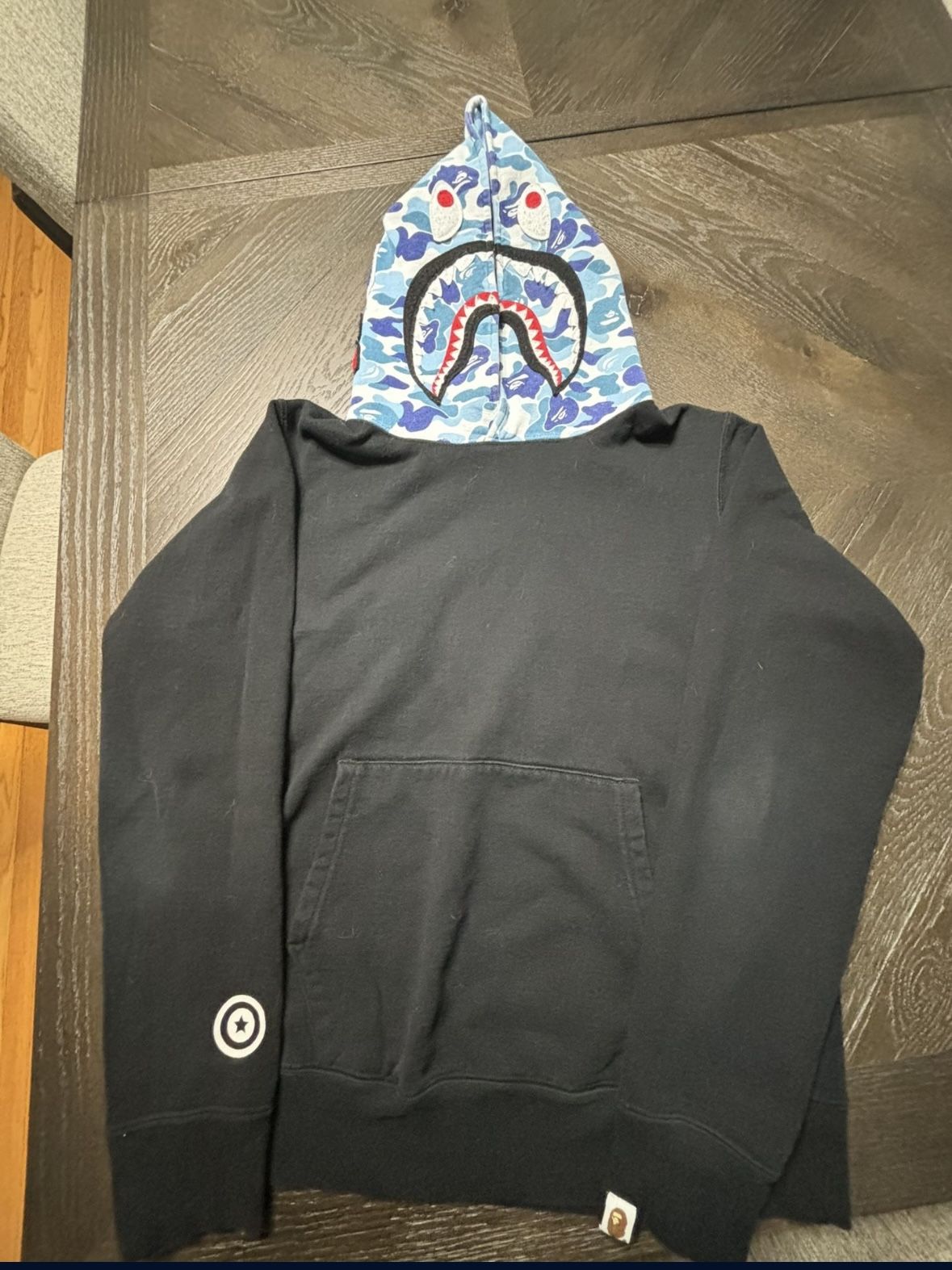 Blue and Black Pullover BAPE Hoodie (Authentic)