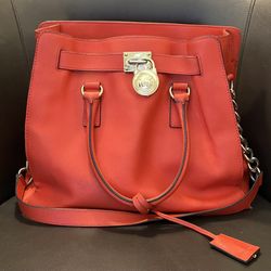 Micheal Kors Hamilton Large Red Leather Purse