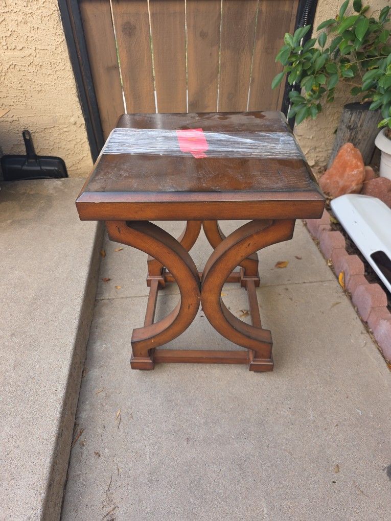 Wood End Table/stand 24" In Heightp