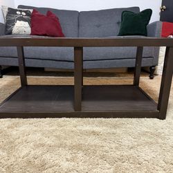 Dark Brown Wood Coffee Table