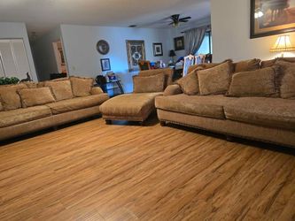 Oversized 3 PC Sofa Set / Chaise - Heavy, Quality, Cozy Family Furniture