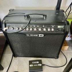 Electric Guitar Amp Line 6 Spider IV 75 Watts + Foot switch 