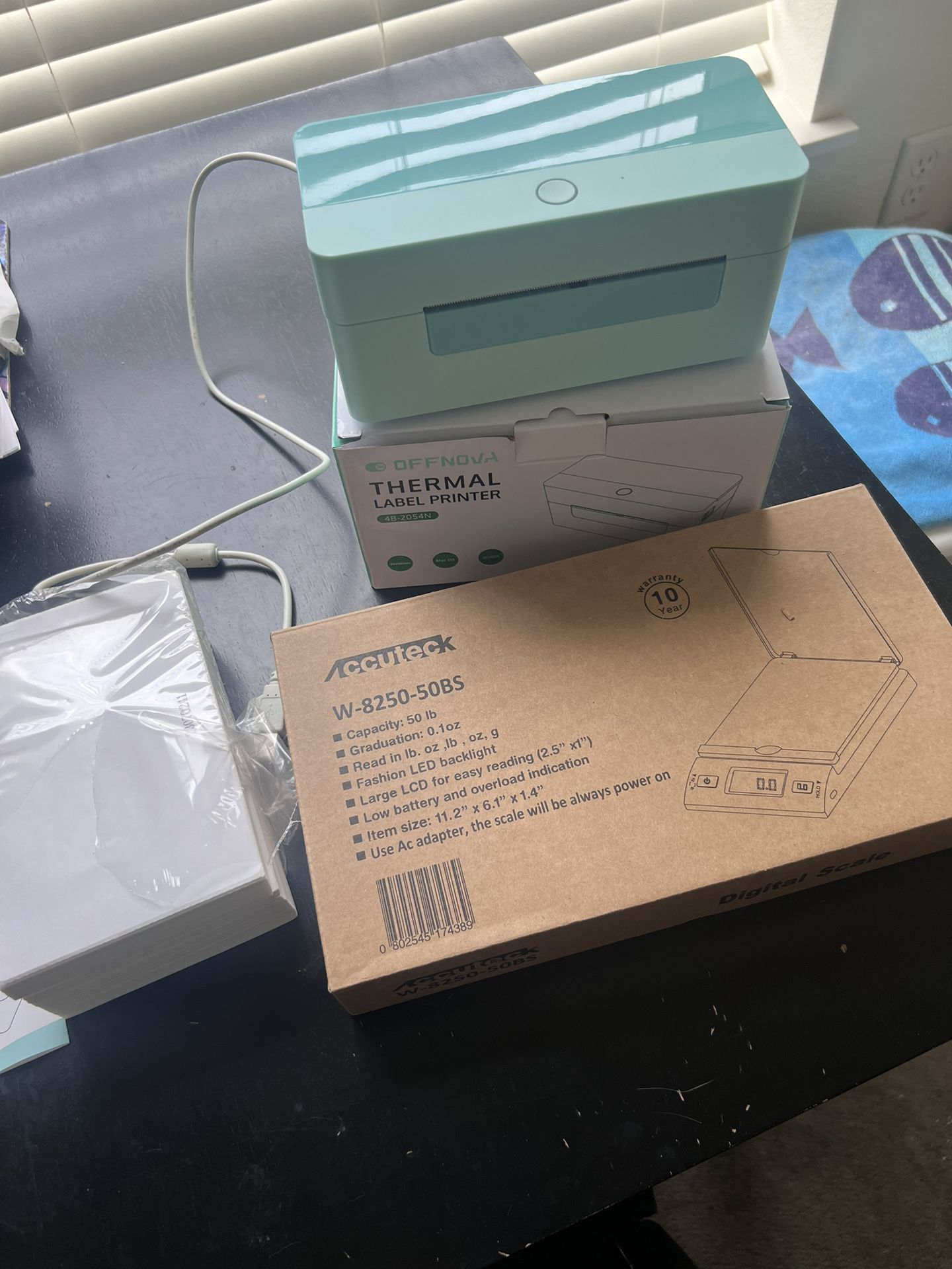 Portable Shipping Label Printer And Accessories 