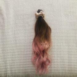 Balayage Light Brown Pink Hair Extensions With Clip