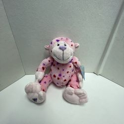 Webkinz Love Monkey Pink Hearts Plush 11" with Sealed Code Stuffed Animal NEW