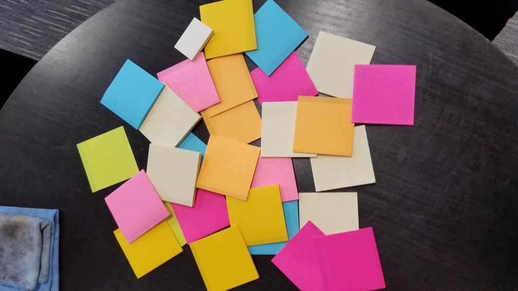 Tons of sticky notes!