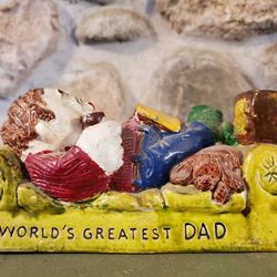 Vintage Vintage AGC 1970s Worlds GREATEST Dad Statue Figurine Collectible Rare 200 VF American
