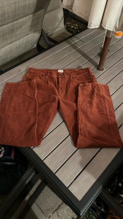 Orange corduroy pants