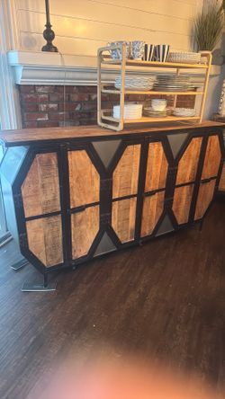 Industrial style sideboard buffet cabinet