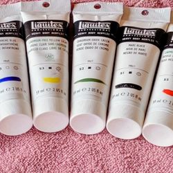 10 2 ounce tubes LIQUITEX ACRYLIC PAINT