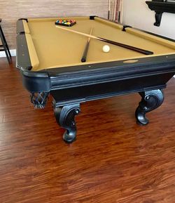 Elegant Black Pool Table