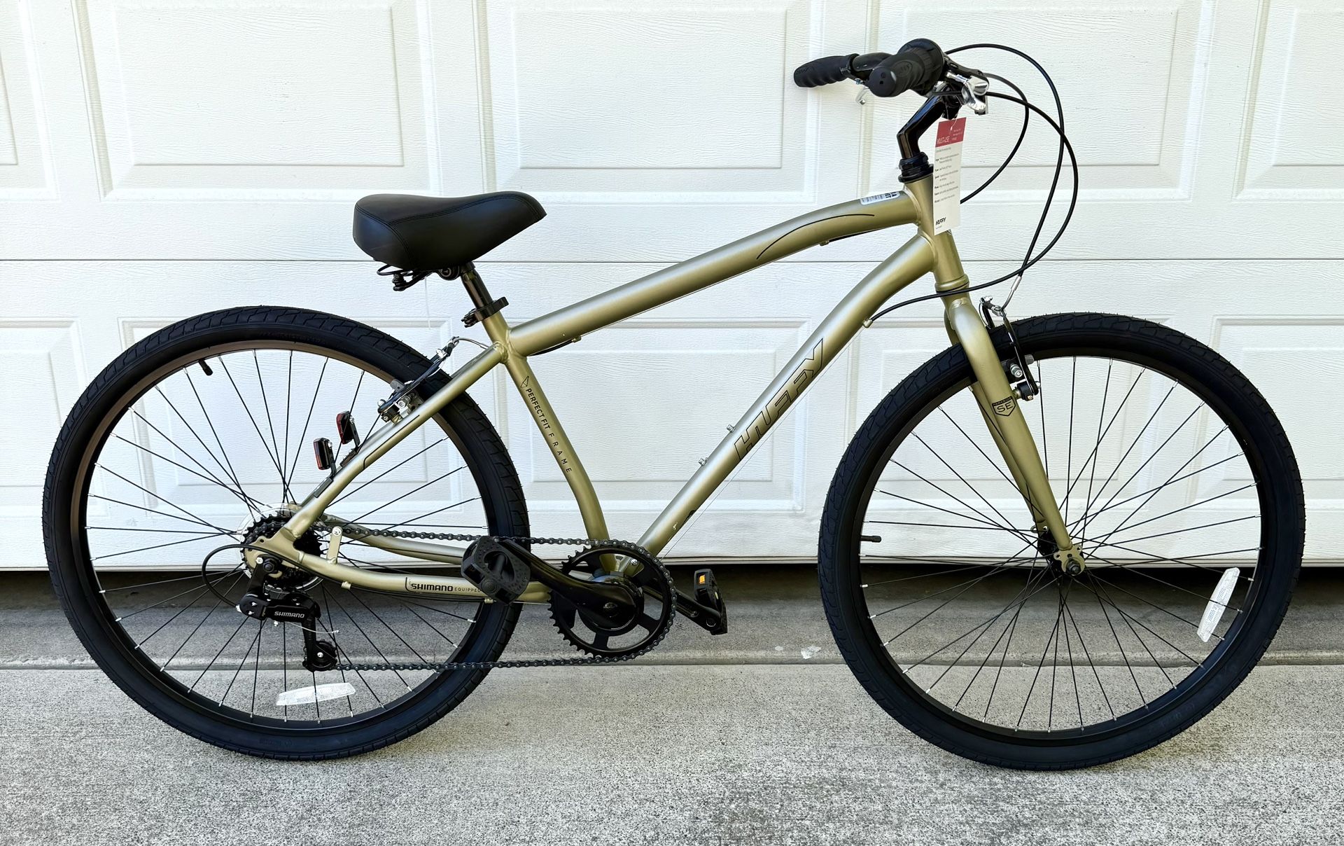 New - Huffy 27.5" Parkside Comfort / Cruiser Bike - Sage Green