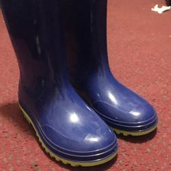 Blue Kids Rain Boots Size 3