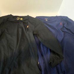 Used. Great condition. 2 x Polo Ralph Lauren long sleeve t-shirts, Boys Size 7