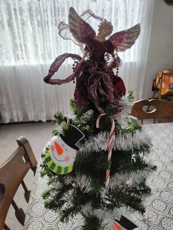 Table Top Xmas Tree With Beautiful Angel Topper