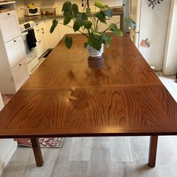Danish mid century modern rosewood extending dining table by Vejle Stole & Møbelfabrik