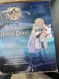 Halloween prop Rocking horse doll
