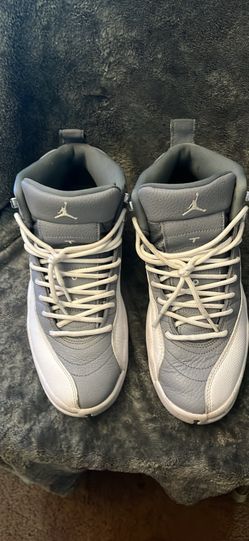 Jordan 12s gray and white