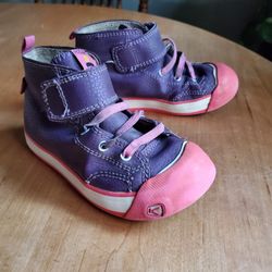 Keen Purple and Pink High Top Girls Size 9T Sneakers 
