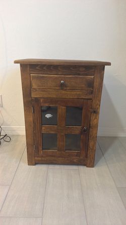 Rustic Wooden Nightstand / Side Table