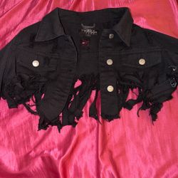 Cute Black Jean Jacket 