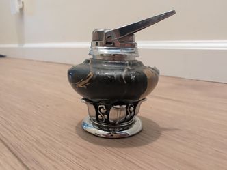 1970's Black & Gold Vintage Marble Lighter Collectable