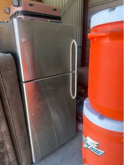 Stainless steel  fridge with freezer