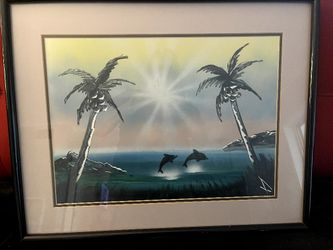 Black Framed Palm Trees