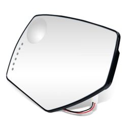 Driver side mirror glass | with spy glass | with LED signal light | heated | electric | Replacement for 