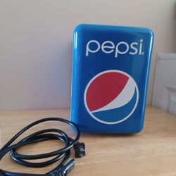 Pepsi Portable Mini- Fridge,  Fits 6 Cans- Blue