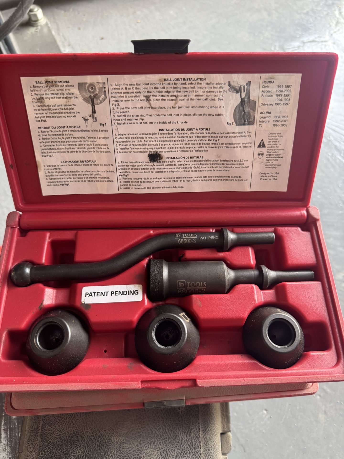 Honda Acura Ball Joint Removal And Installation Tool