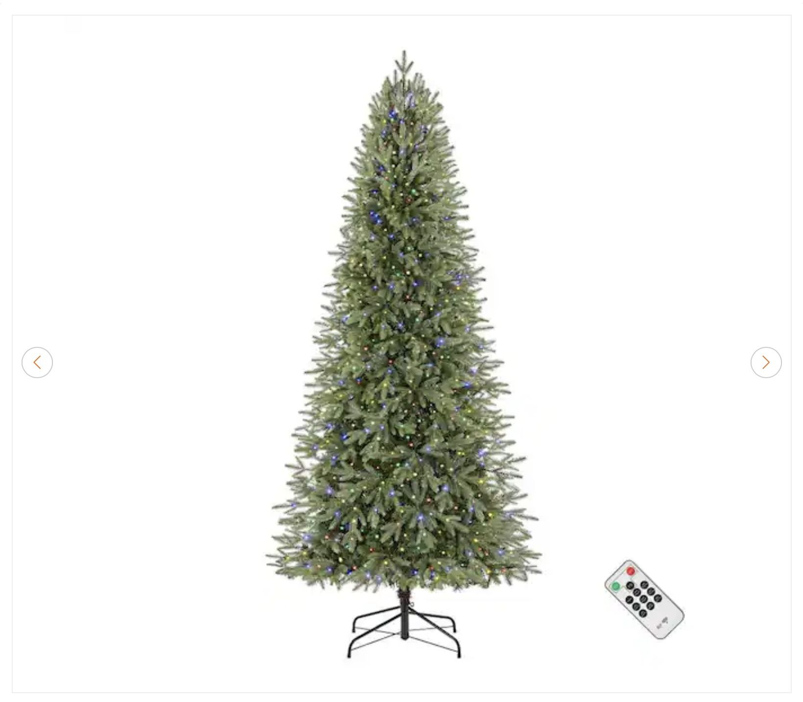 Home Accents Holiday 7.5 ft. Jackson Noble Fir Slim LED Pre-Lit Artificial Christmas Tree -  NEW