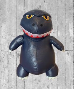 Kidrobot Godzilla Plush 13-Inch Blue Metallic Pleather