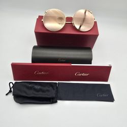 Cartier Panthere, Gold Rims, Round, Pinkish Rims