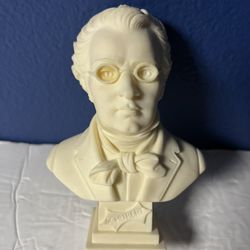 Franz Schubert Composer Bust Sculpture – Vintage Style Miniature Figurine – Classical Music Decor