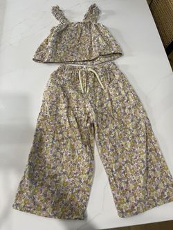 Zara Toddler 4t Girls Summer Pants And Matching Top 