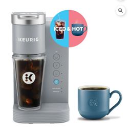 Keurig K-Express Essentials Plus, Iced and Hot Single-Serve K-Cup Pod Coffee Maker, Gray